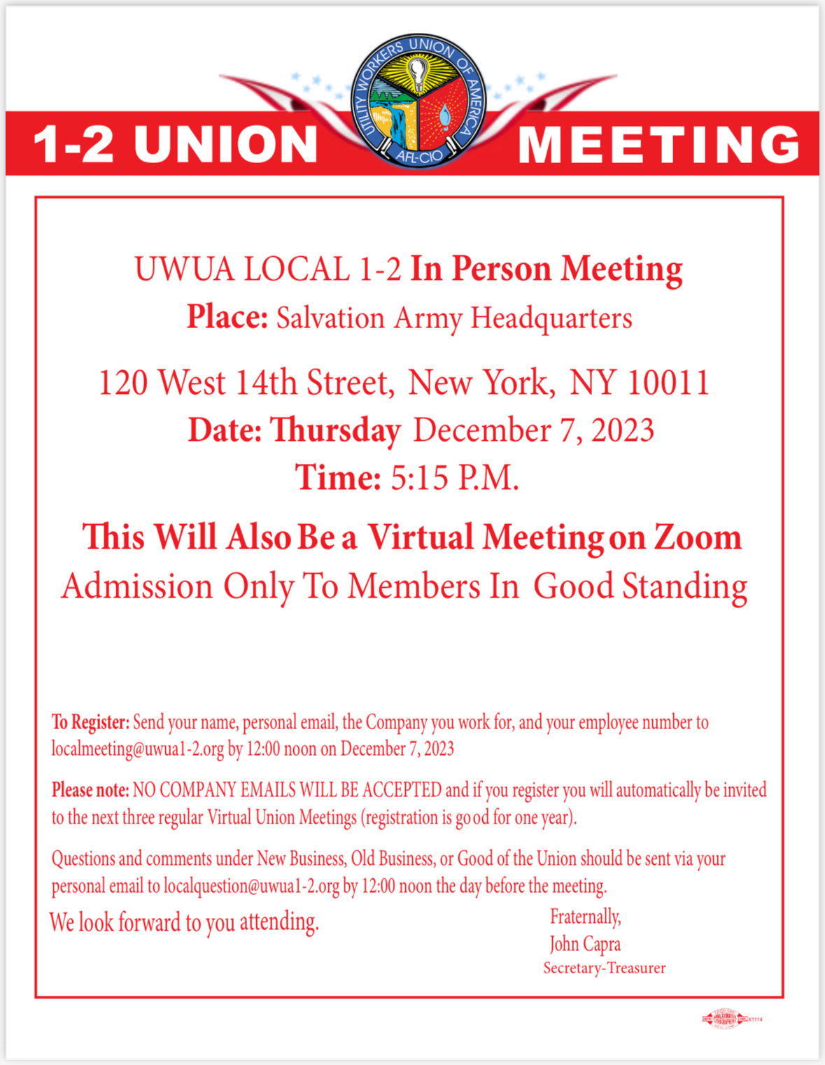 Union Meeting 12-7-23