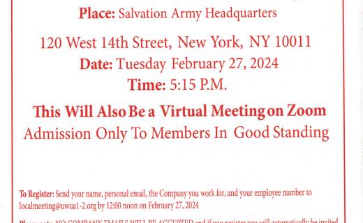 Union Meeting 2/27/24